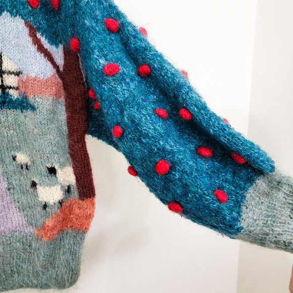 Vintage Susie Lee The Covent Garden Collection Hand Knit Bobble Mohair Sweater - Picture 6 of 10